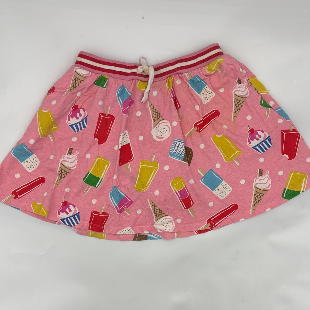 Mini Boden Pink Lemonade Ice Cream Jersey Skort